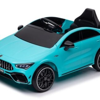 Coche eléctrico 12v niños, Mercedes CLA45S AMG, turquesa, 4x4, RC INDA608-LE19786